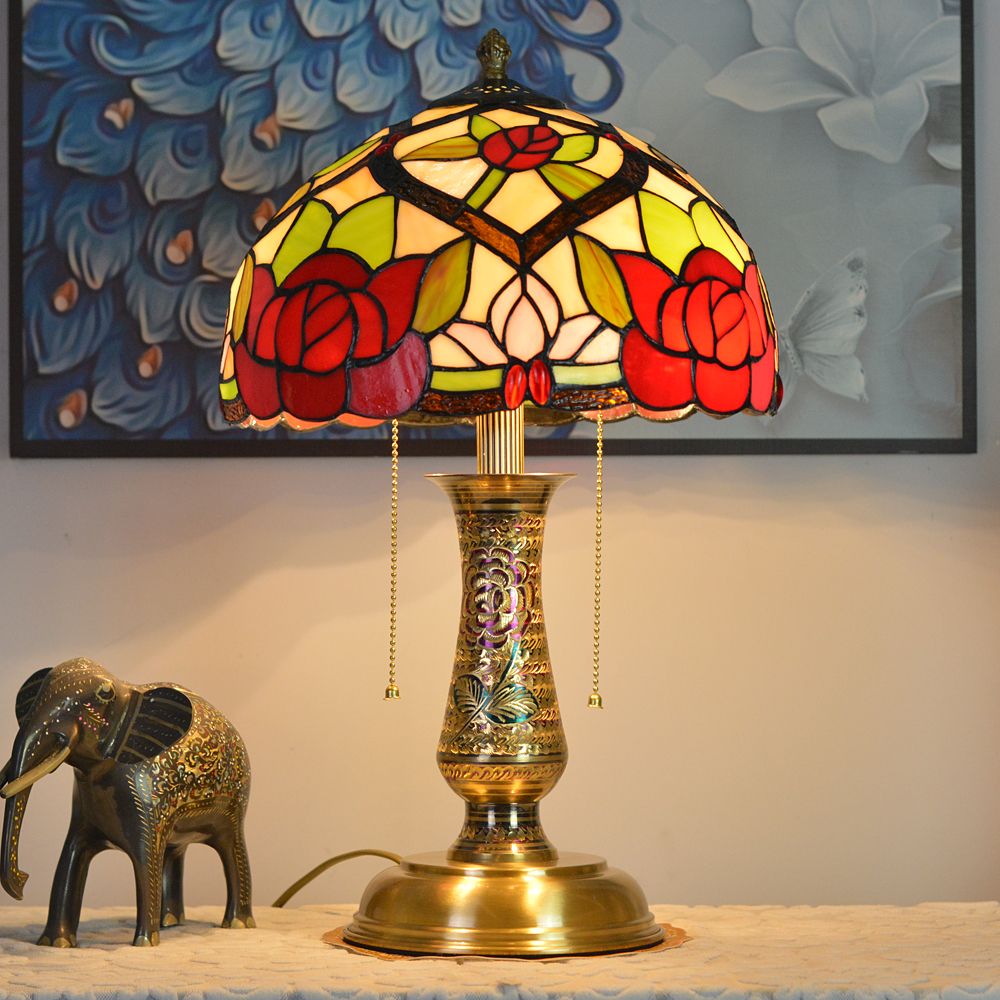 Tiffany vase table lamp 1129VS